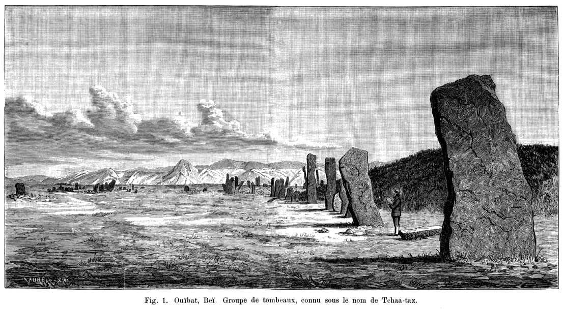 Ouïbat, Beï. Groupe de tombeaux, connu sous le nom de Tchaa-taz (Aspelin and Donner 1889, 3)